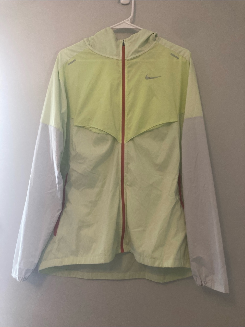 Nike Men’s Neon Yellow Hooded Running Windrunner Windbreaker Jacket